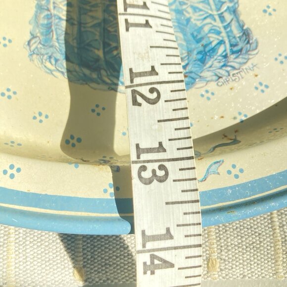 Vintage 80s Tray Floral Tulips & Basket Tin Serving Bar Potpourri Press Signed - Picture 9 of 10